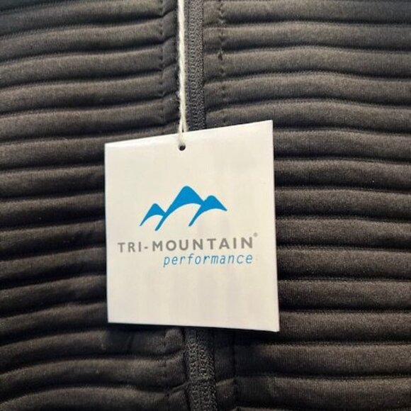Tri-Mountain Performance Womens Jacket M Gray Full-Zip Custom undah On Sleeve - Picture 6 of 7